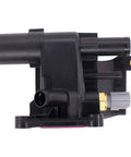 Side view of Engine Coolant Water Outlet Thermostat With Sensor For Mazda 3 5 6 And CX7 2006 Through 2015 showing connector