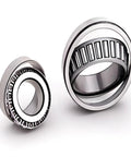 663/653 Tapered Roller Bearing with 82.55 mm bore, 146.00 mm OD, GCr15 steel, shown from side angle, high precision industrial component.