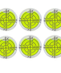 Six Pack Small Circular Bubble Spirit Levels With Double Sided Adhesive Foam Tape Mounting For RVs Round Levelers 32x7mm