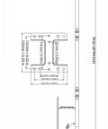 Beefy Universal Outdoor Mounting Pole For TV Antenna And Weather Station, Heavy Duty Aluminum Bracket dimensions diagram