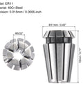 ER11 Spring Collet For CNC Milling And Engraving Machines, 5/32 Inch Clamp Diameter, 40Cr Steel, high precision view.