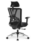 Ergonomic Office Chair With High Back Mesh Design, Adjustable Lumbar Support And 3D Armrests, 130 Degree Recline And Rock, back view