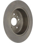 Centric C-Tek rear brake rotor; gray metal disc with inner hub and multiple mounting holes