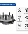 Wheel Hub And Bearing Assembly 513234 Compatible With 2005 2010 Jeep Grand Cherokee Commander 5 Lug With ABS features