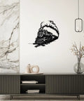 Steam Locomotive Metal Wall Art For Living Room Bedroom Office And Outdoor Decor Whimsical Yet Elegant Metal Sign In Black Finish