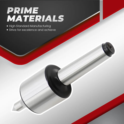 MT2 60 Degree Live Center With 0.0002 Inch Runout, 18mm Shank showcased on promotional background. Suitable for high-speed lathe use.