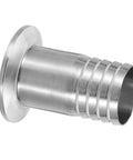 PATIKIL 1.5 in tri-clamp to 1-1/4 in hose barb adapter, side view, 2 pcs, stainless steel