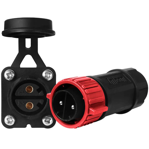 Beefed Up Trolling Motor Plug And Receptacle Set For 12V 24V 36V And 48V Boats, Waterproof Marine DC Power Connector Kit
