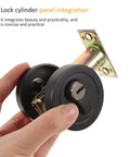 Black Zinc Alloy Deadbolt Lock Single Cylinder For Bedroom Doors With Keys Heavy Duty Entry Hardware smooth operation close-up view
