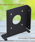Heavy Duty Adjustable 4x4 Fence Post Anchor Base Brackets Kit For Decks Pergolas Railings Handrails And Mailboxes Floor Flange Mounts 8 Pack Sturdy Metal Construction With Powder Coat Finish Built Tough For Outdoor Use single bracket close-up