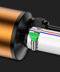 Close-up of the connection on Handy Cordless Oil Transfer Pump With Battery Powered Design For Easy Liquid Flow Control.