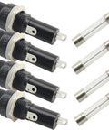 4 Pack 6x30mm Fuse Holders Panel Mount Screw Cap Style Built To Last For 250V AC 10A And 125V AC 15A Fuses, Black Plastic, Metal