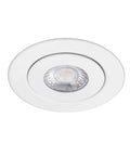 Lotos 4 Inch LED Round Adjustable Recessed Light with 360 Degree Pivot, Five CCT Selectable, 9W 700 Lumens, white finish