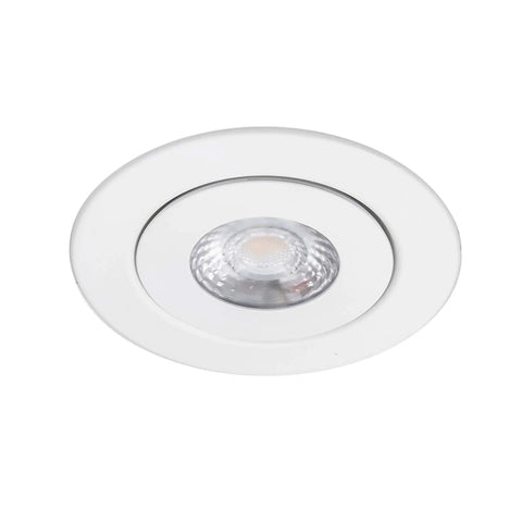 Lotos 4 Inch LED Round Adjustable Recessed Light with 360 Degree Pivot, Five CCT Selectable, 9W 700 Lumens, white finish