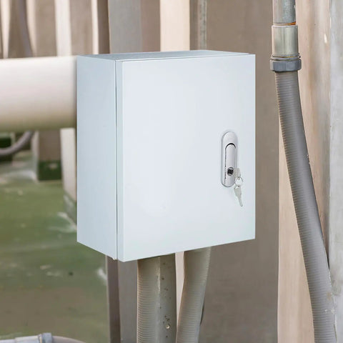 Heavy Duty Outdoor Weatherproof Electrical Box Wall Mount Control Enclosure Junction Box Thickened Steel Cabinet With Lockable Panel