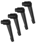 Pack Of Four M5 Adjustable Knob Handles With Female Thread Push Button Ratchet Quick Release Locking Rotating Bolts For Lathe Machinery Black