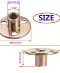 Built Like A Tank Zinc Plated Carbon Steel Screw In T Nuts With 5 16 18 Thread And Round Base Flange for solid wood assembly.