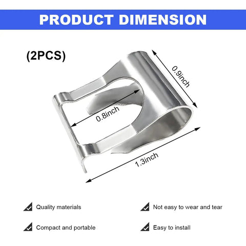 2 Pack Windscreen Wiper Linkage Clip Repair Kit For Damaged Connecting Rods Keeps The Rod From Slipping And Wiper In Sync Ensures Normal Operation Provides Extra Support To Prevent Loosening Or Deformation Essential Car Accessories. 2pcs manganese steel clip, 1.3 x 0.9 inch