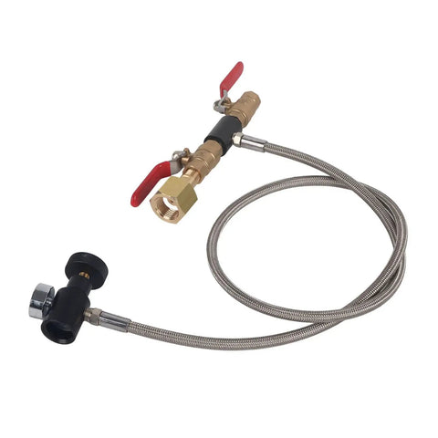 CO2 Soda Maker Refill Adapter Kit With 36 Inch Hose, G1/2 Connector, metal valves, handles up to 3000 PSI, not for paintball