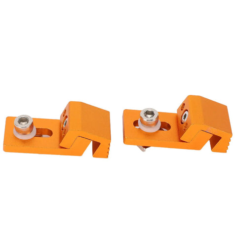 Badafaci 2PCS Aluminum Tiger Claw Side Clamps For 3018 Pro Ultra CNC Machine Low Profile Design, orange clamps, 55x22x19mm, secure grip.