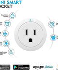 Smart Plug 4 Pack WiFi Outlet Compatible With Alexa And Google Home No Hub Required Hands Free Voice Control App Remote Control