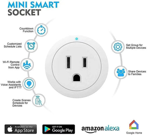 Smart Plug 4 Pack WiFi Outlet Compatible With Alexa And Google Home No Hub Required Hands Free Voice Control App Remote Control
