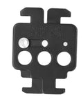Snap On Circuit Breaker Lockout Device A4 Steel Three Hole Design for tool-free installation on industrial equipment.