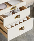 Antique Brass Mushroom Cabinet Knobs With Backplates, Vintage Drawer Pulls on white kitchen drawers, Gold Finish, Easy Install