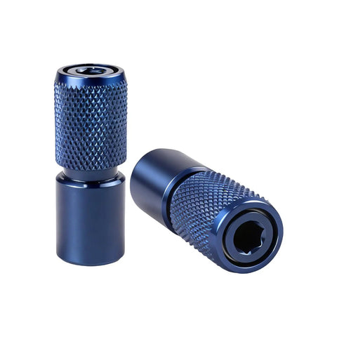 Premium Heavy Duty 10mm Thread Structure Locking Adapter For Power Drills, blue carbon steel design for secure bit swaps.