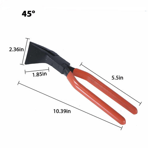 45-degree pliers from Pro Grade Three Piece Hand Seamers Set For Sheet Metal, straight jaw bender, carbon steel, chromium finish