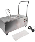 Getanye 55 Gallon Commercial Oil Filter Machine 14.53 Gal Stainless Steel Fryer Cart with hose and accessories.