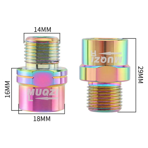 Pair Of Steel Bike Pedal Extenders For A Slight Crank Reach Upgrade With Sixteen Millimeter Spacer Fits Nine Sixteenth Inch Threaded Pedals