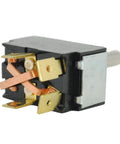 Grasshopper mower toggle switch, 2P DT 2-Position, copper terminals, black housing
