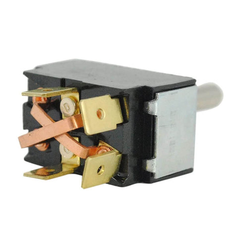 Grasshopper mower toggle switch, 2P DT 2-Position, copper terminals, black housing