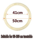 Beefy Heavy Duty Swivel Plate Turntable Base dimensions 50cm outer, 41cm inner, suitable for 80-100 cm tables.