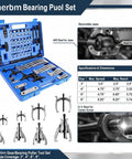 Heavy Duty Gear Puller Set With 2 And 3 Jaw Configurations 4 Piece Kit For Internal And External Pulling Includes 3 4 6 And 8 Inch Pullers