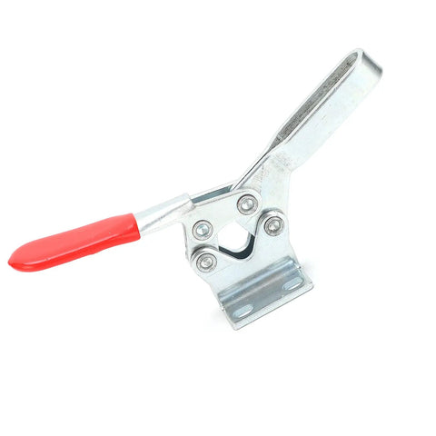 Horizontal Welding Toggle Clamp HT 225D, Cold Rolled Steel Plate With PVC Handle, 227 Kg Holding Capacity, Arrow Storage Case Hand Tool For Welding Assembly, Luggage Clamshell Locking, Built Tough And Easy To Use.