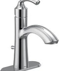 Glyde Single Handle Bathroom Sink Faucet With Optional Deck Plate Sleek Chrome Finish, Easy Temperature Control