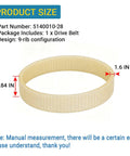 Badass Nine Rib Replacement Drive Belt For DeWalt DW735 And DW735X Woodworking Planers, 9-rib configuration, 1.6" wide, 0.84" thick.