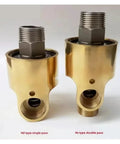 Three Quarter Inch Heavy Duty Rotating Joint 360 Degree Water Air Oil Swivel Coupling Spray Connector Brass Union, single and double pass