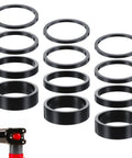 Get Your Handlebar Just Right With These Handy 12 Pack Of Aluminum Alloy Threadless Headset Spacers In Sizes 2mm 3mm 5mm And 10mm Perfect For Mountain Bikes And Road Bikes To Adjust Stem Height displayed