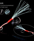 Heavy Duty 40G Saltwater Fishing Jigs Straight Fire Speed And Slow Jigging Pitching Lure Collection with anti-corrosion rear treble hook.