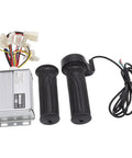 36V 1000W Brushed Motor Controller With Throttle Hand Grip Kit For Electric Bikes Scooters Go Karts, black grips and wiring harness.