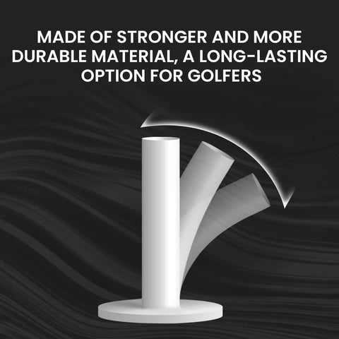 Golf Rubber Tees Set For Practice And Range Training Driving Range in white, showing flexibility and durability.