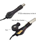 2 In 1 SMD Hot Air Rework Station With Soldering Iron Digital LED Temperature Display showing internal components