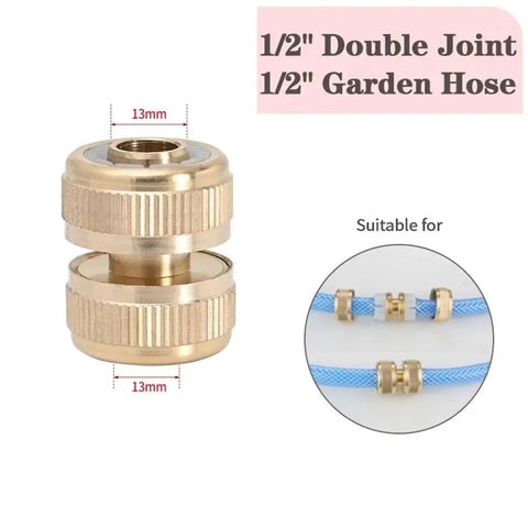 Ultimate 10 Pack Brass Garden Hose Quick Connectors For Super Drip Irrigation Systems With Heavy Duty Leak Proof Repair Kit For Yard Hoses, 1/2 inch 13mm