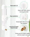 Gotta Have Cage Mounted Bird Water Bottle With Zero Drip Copper Needle Valve, featuring removable lid and leak-proof design.