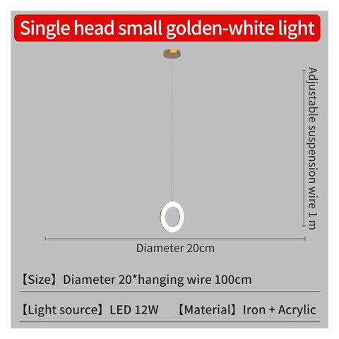 Modern s for Dining Room Decoration Interior for Home Lights for Kitchen Table Light Nordic Style LED Pendant Lights Gold 20 cm