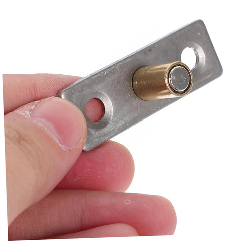 2 Pack Folding Stop Barn Sliding Door Guides With Rollers For Floor Mounted Doors Aluminum And Stainless Wheel Stops close-up view