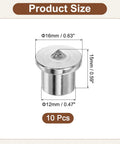10 Pack 12mm Dowel Center Pins For Woodworking, size and dimensions shown with sharp point detail